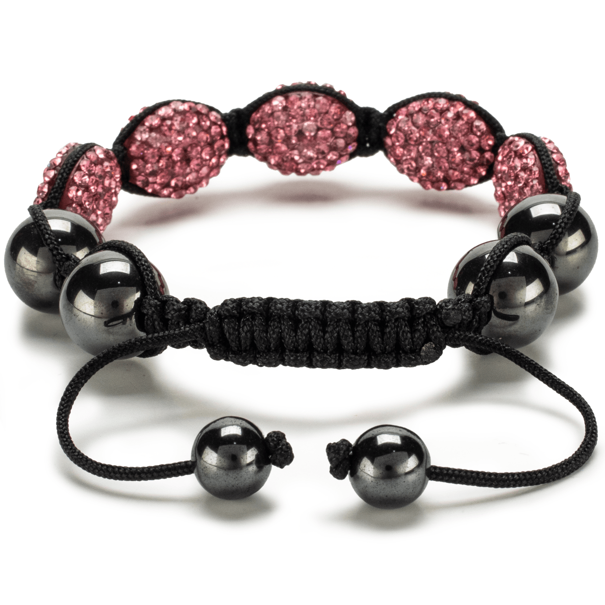 Kalifano Shamballa Bracelets Rose Crystal Oval  Shamballa Bracelet SBOV-R