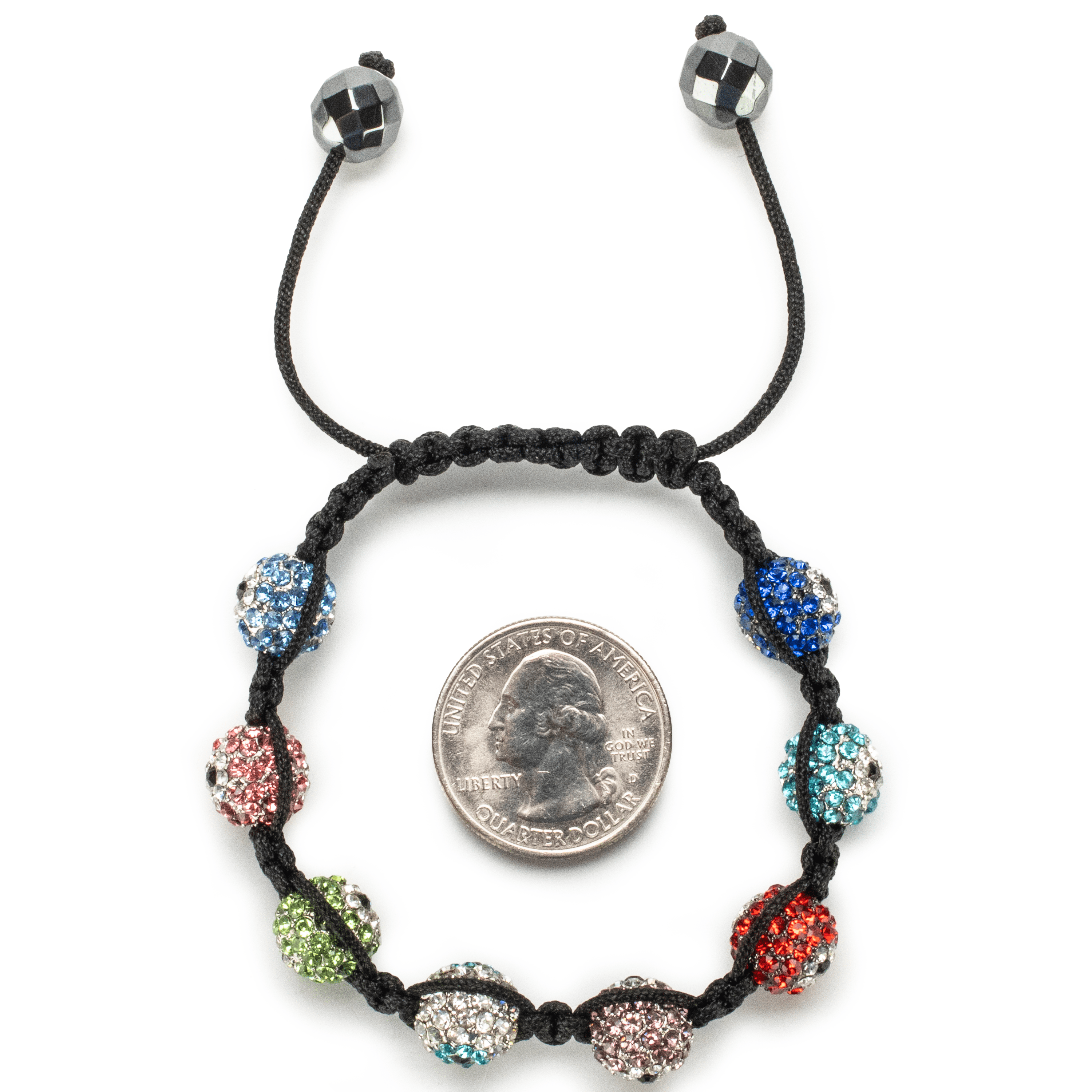 Kalifano Shamballa Bracelets Shamballa Evil Eye Multicolor Crystal Bracelet SB-EE-20