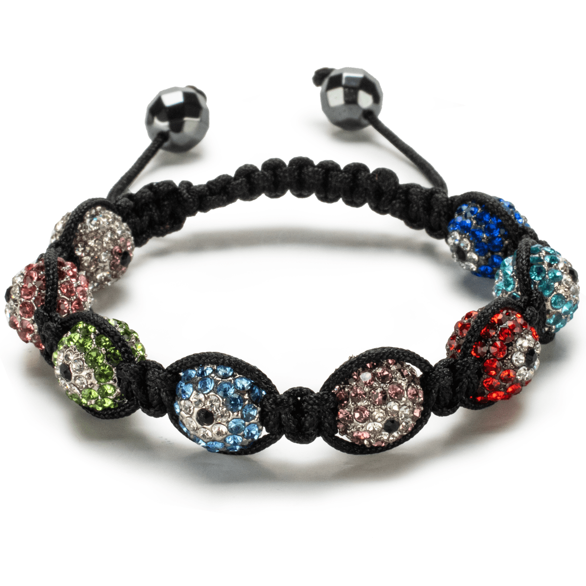 Kalifano Shamballa Bracelets Shamballa Evil Eye Multicolor Crystal Bracelet SB-EE-21