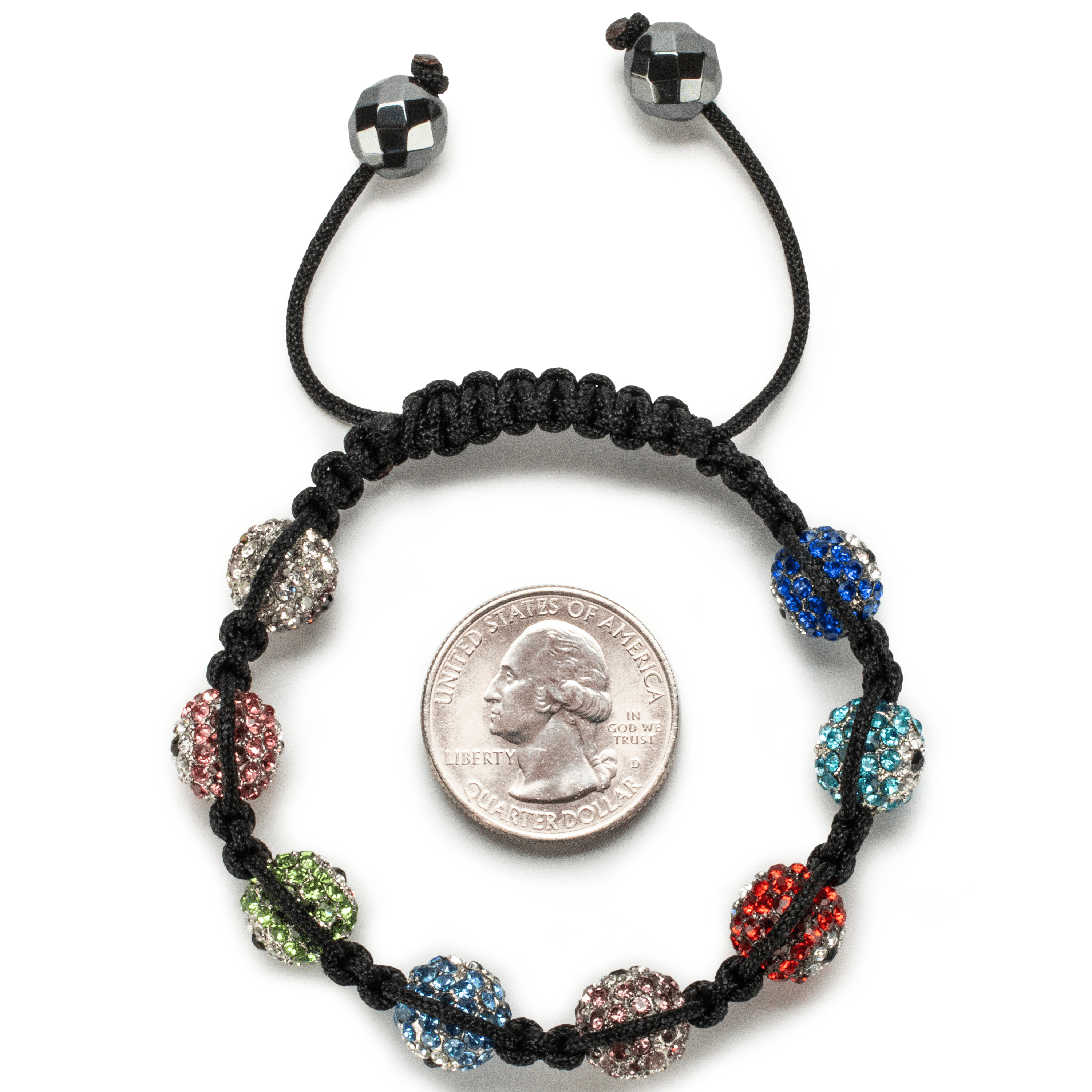 Kalifano Shamballa Bracelets Shamballa Evil Eye Multicolor Crystal Bracelet SB-EE-21