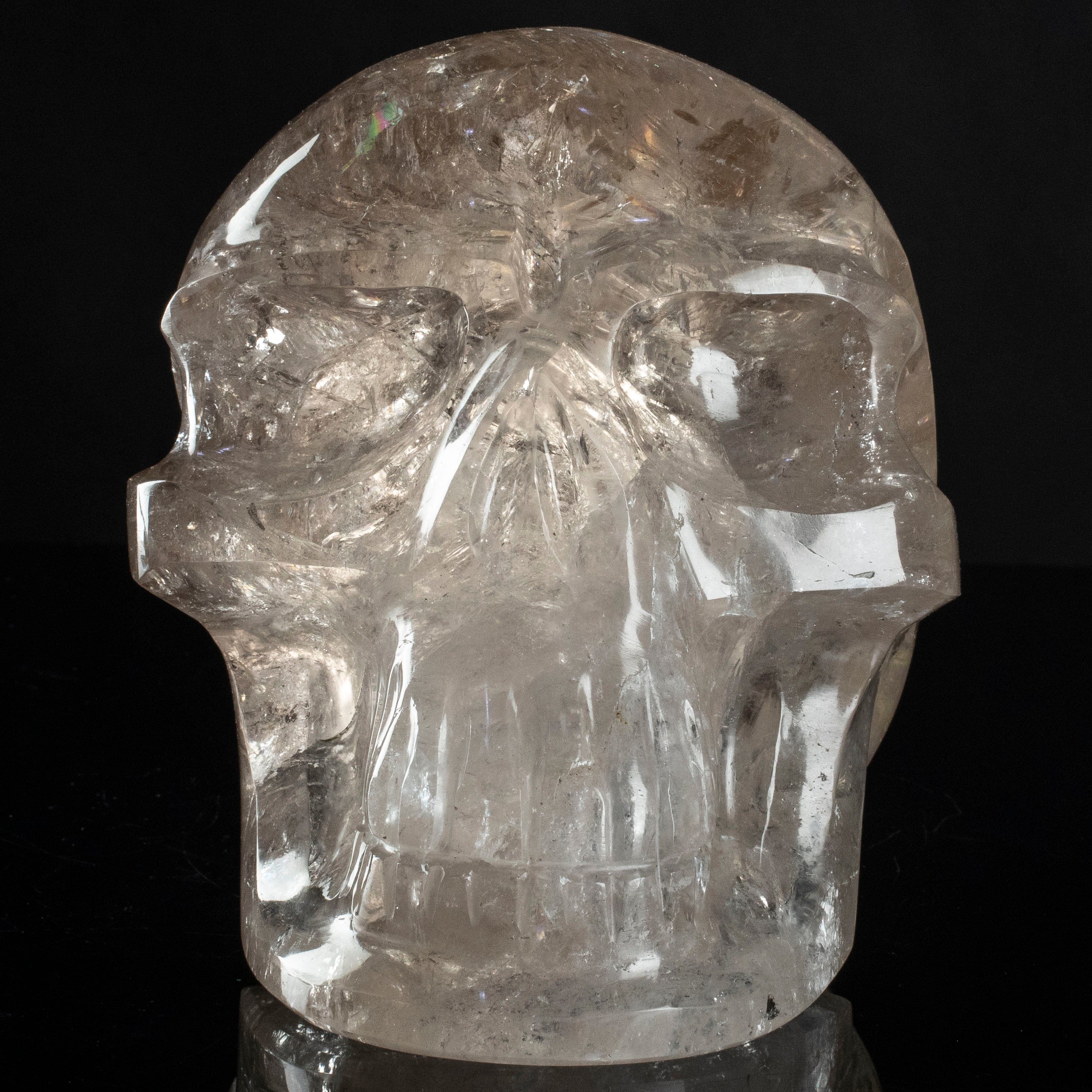 Kalifano Smoky Quartz Natural Brazilian Smoky Quartz Skull Carving - 6 in. SK8800.001