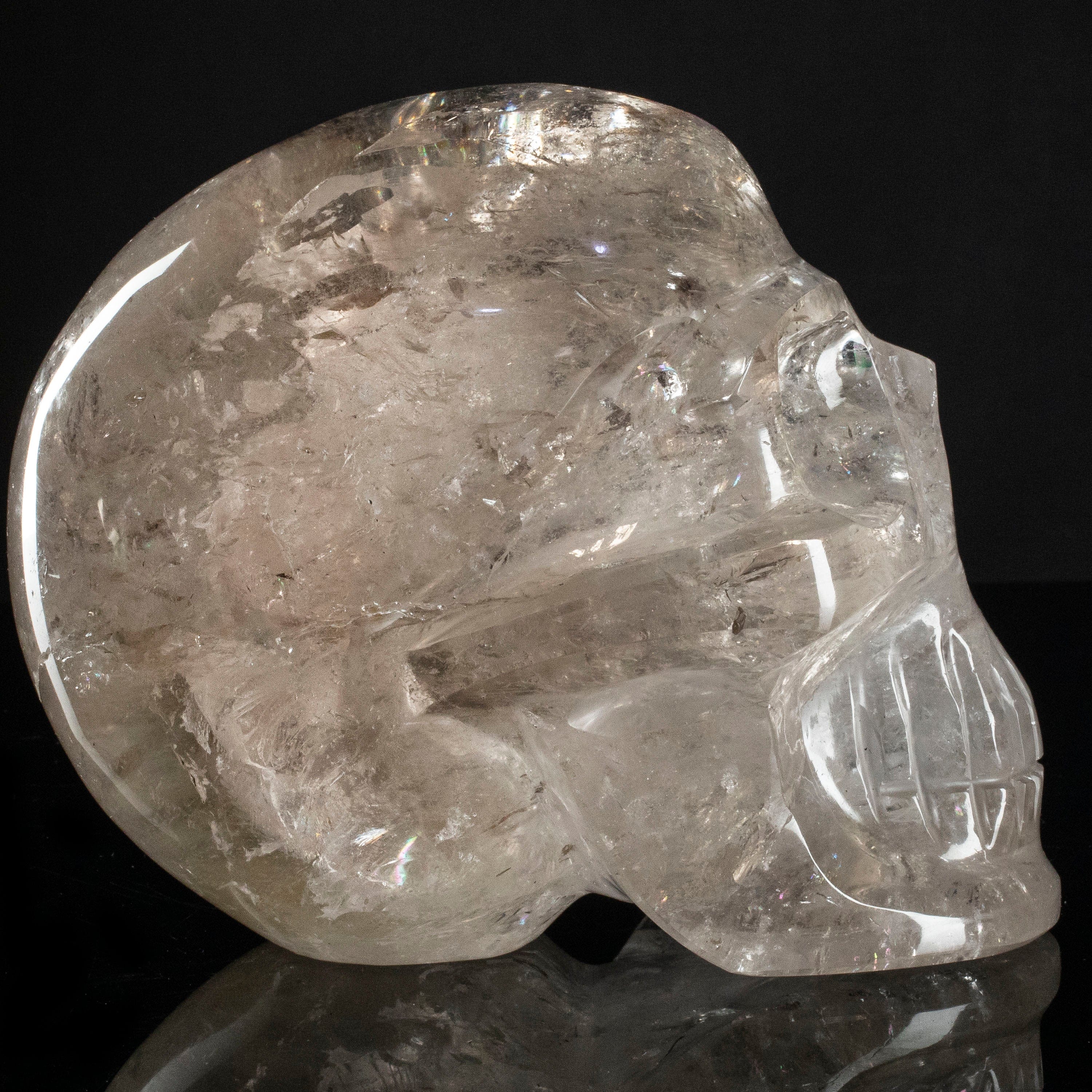 Kalifano Smoky Quartz Natural Brazilian Smoky Quartz Skull Carving - 6 in. SK8800.001