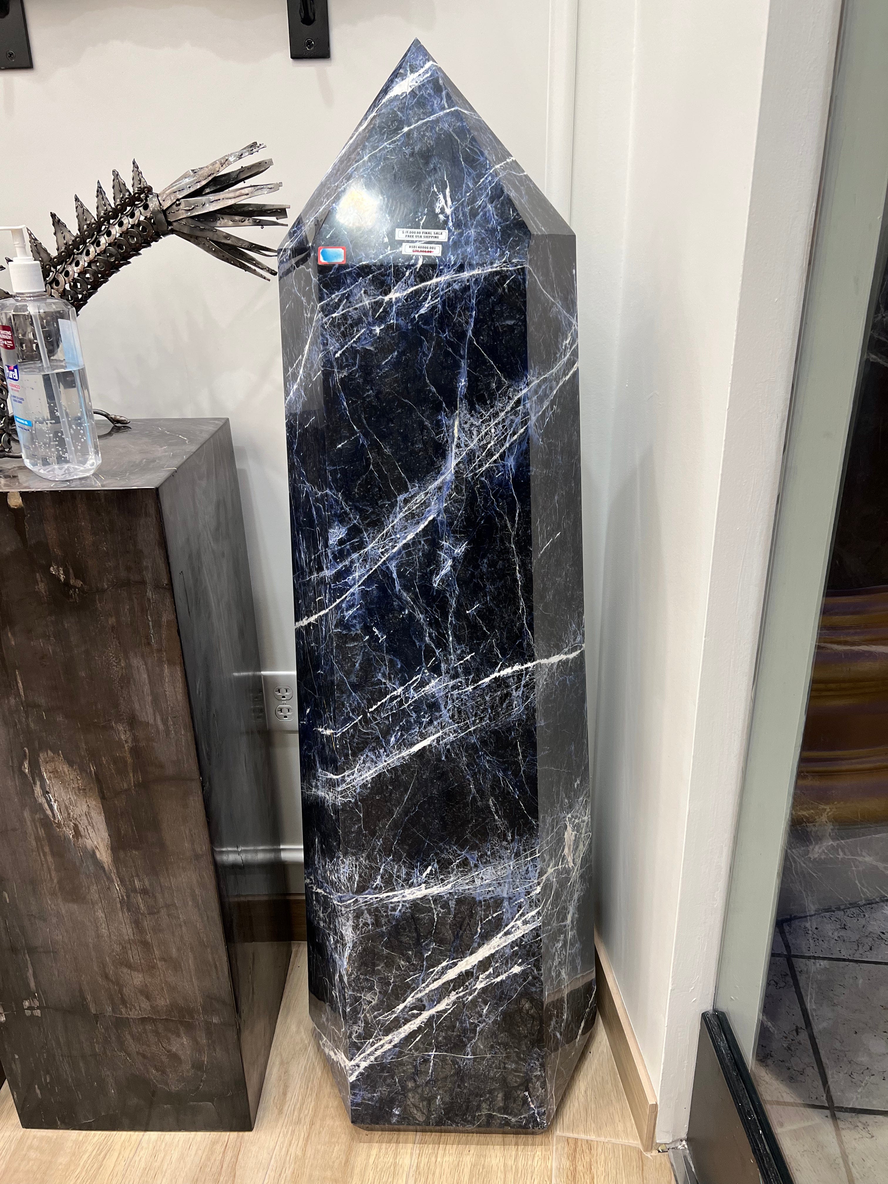 Kalifano Sodalite Natural Sodalite Obelisk from Brazil - 320 kg SD140000.001