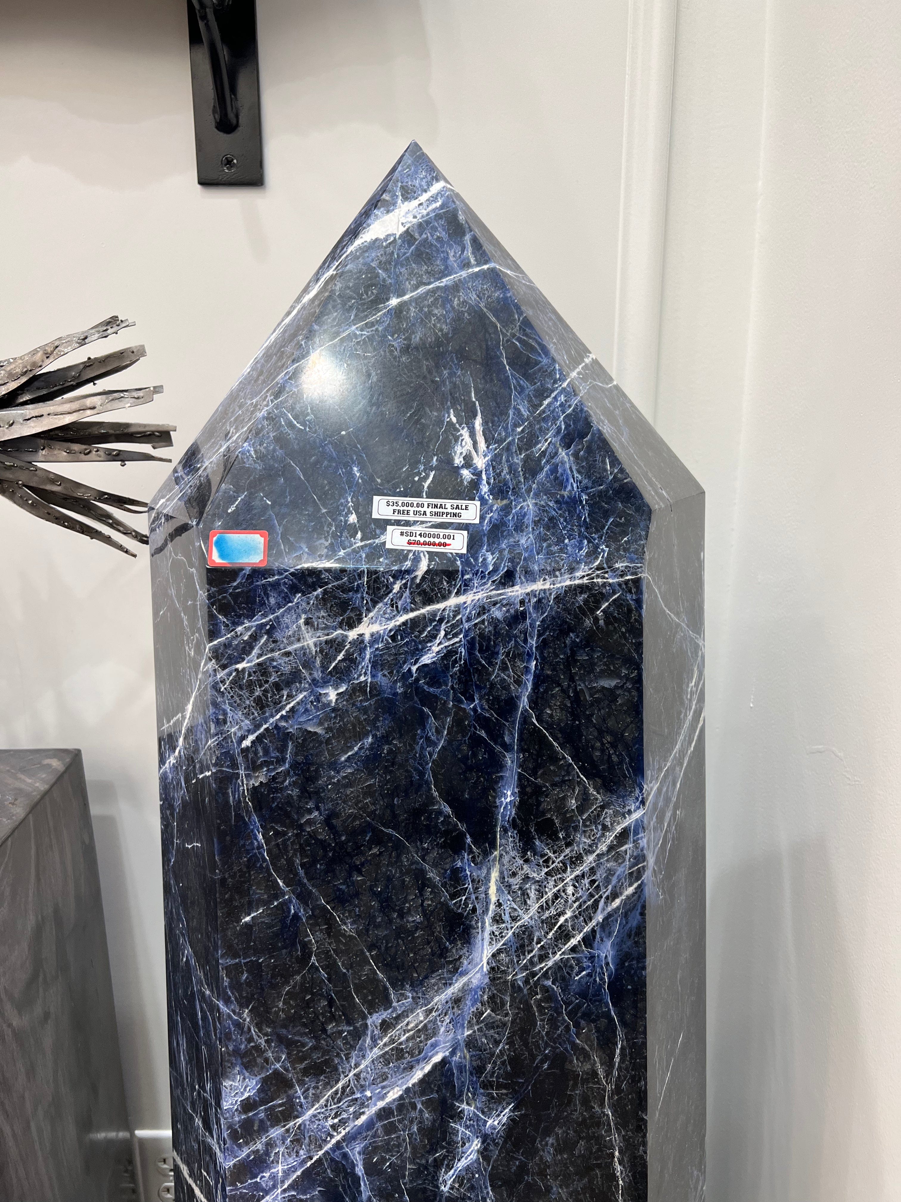 Kalifano Sodalite Natural Sodalite Obelisk from Brazil - 320 kg SD140000.001