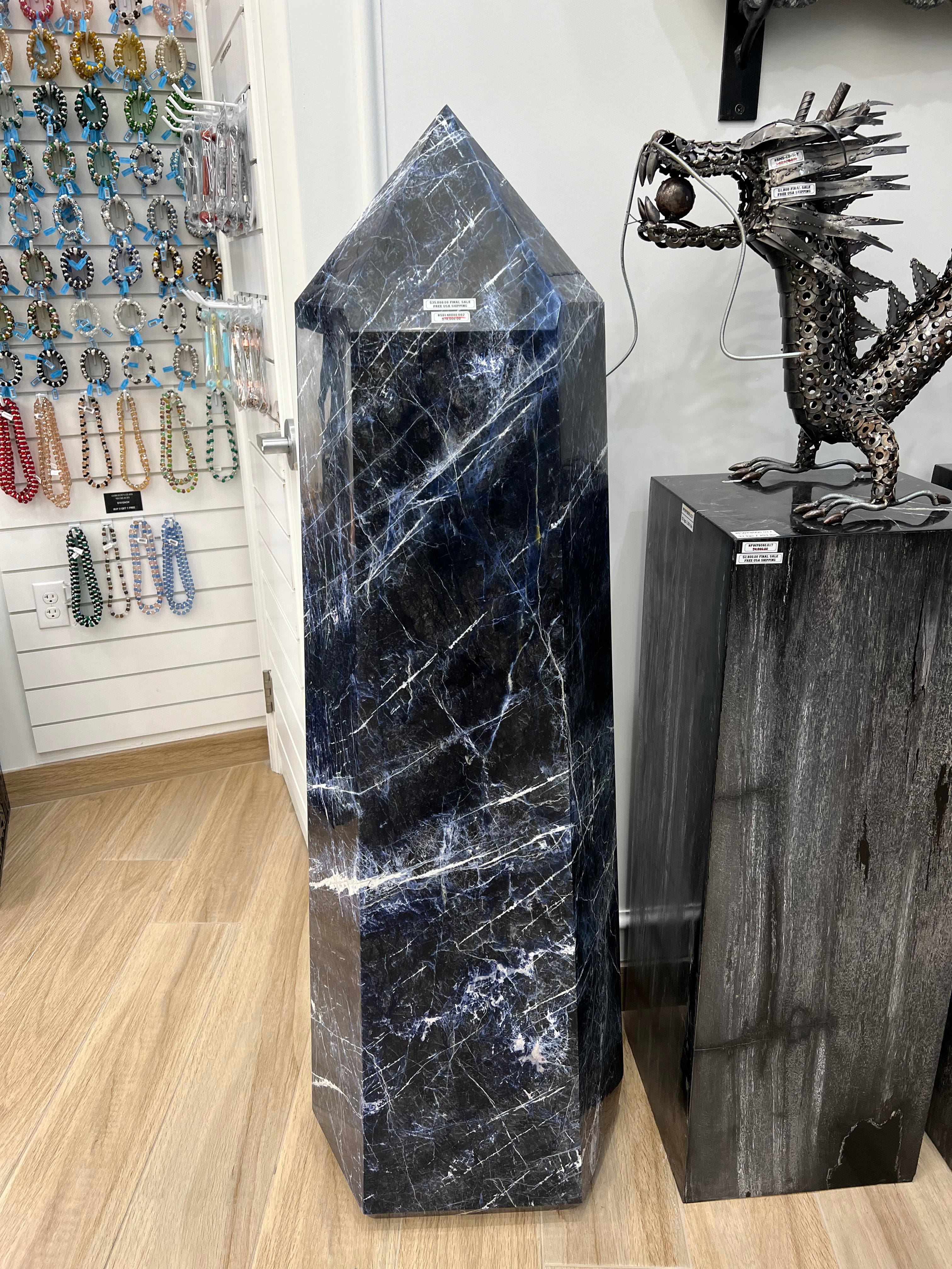 Kalifano Sodalite Natural Sodalite Obelisk from Brazil - 320 kg SD140000.002