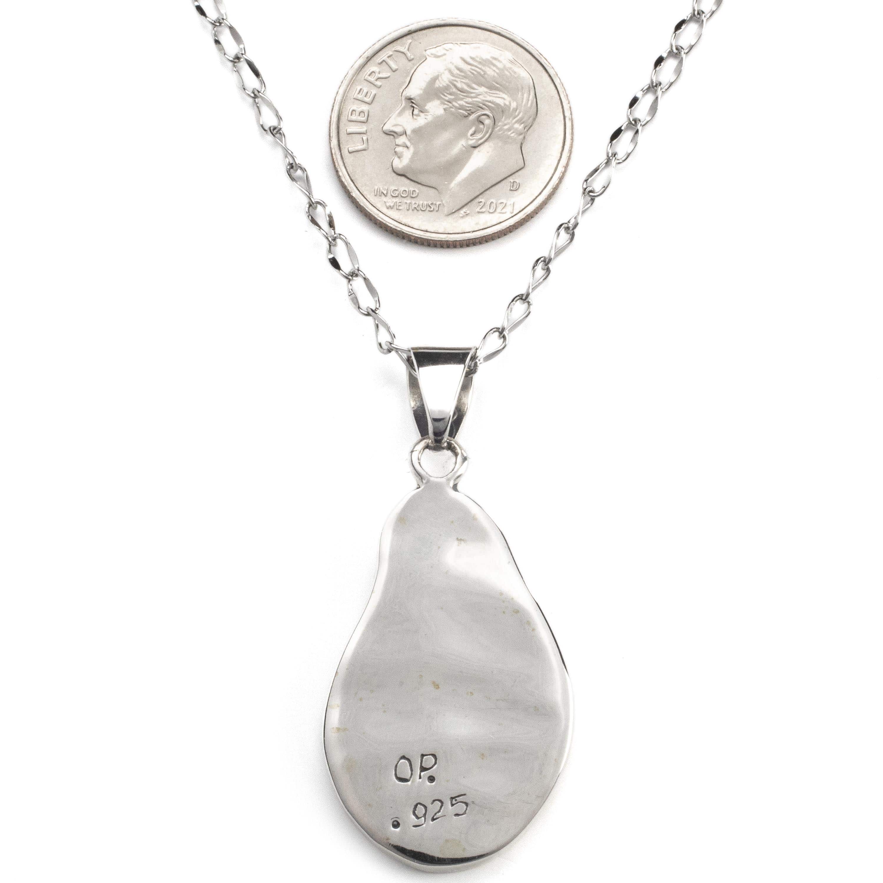 Kalifano Southwest Silver Jewelry Multi Gemstone Bear Claw Handmade with Sterling Silver Pendant and Opal Accent NMN.2318.MT