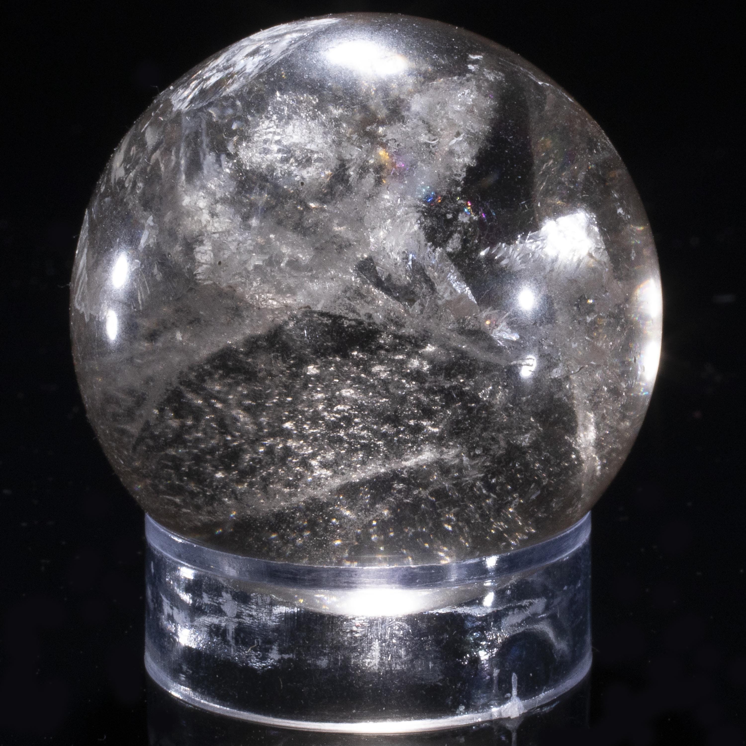 Kalifano Super 7 Quartz Sphere Carving 1.5" / 80 grams SPQ160