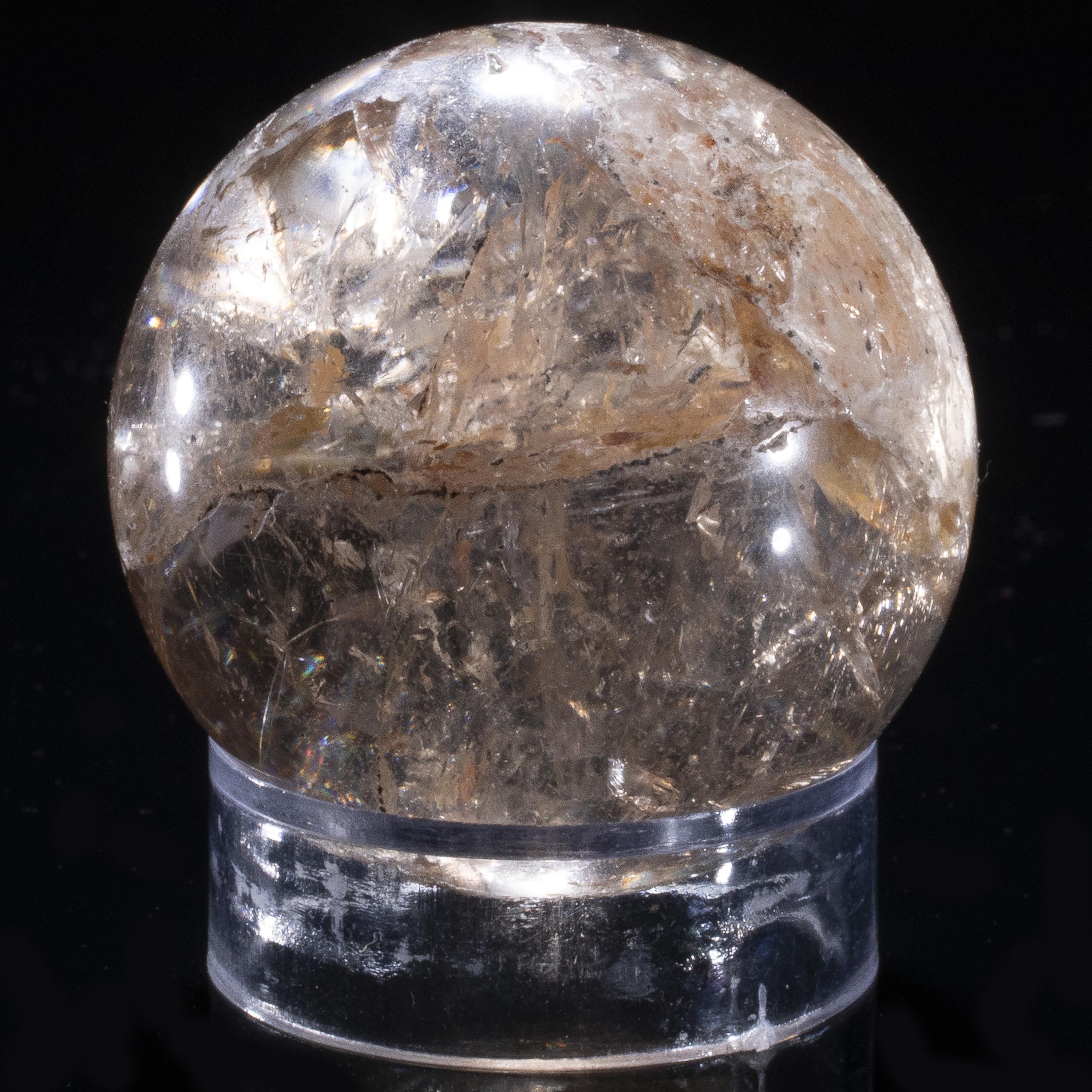 Kalifano Super 7 Quartz Sphere Carving 1.5" / 80 grams SPQ160