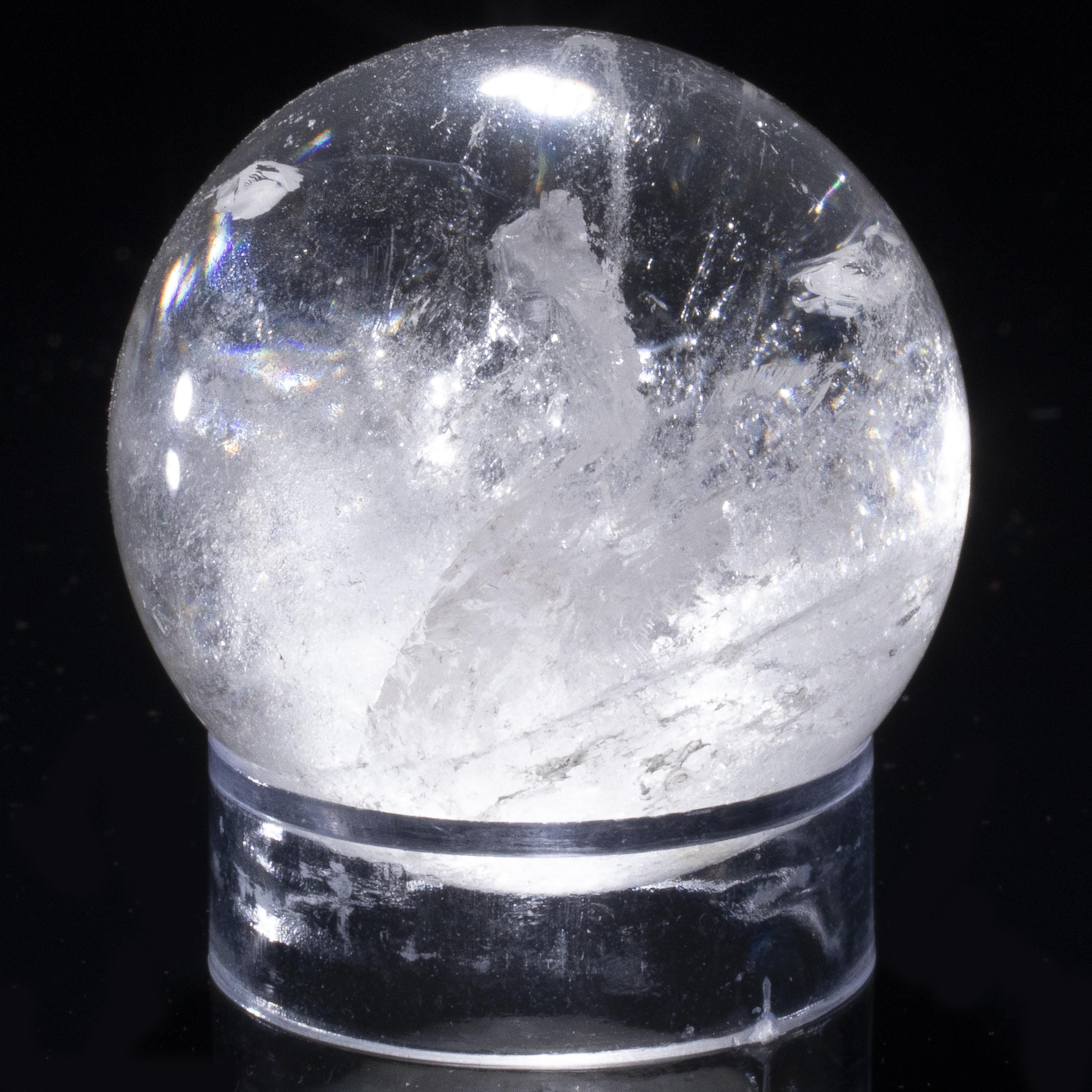 Kalifano Super 7 Quartz Sphere Carving 1.5" / 80 grams SPQ160