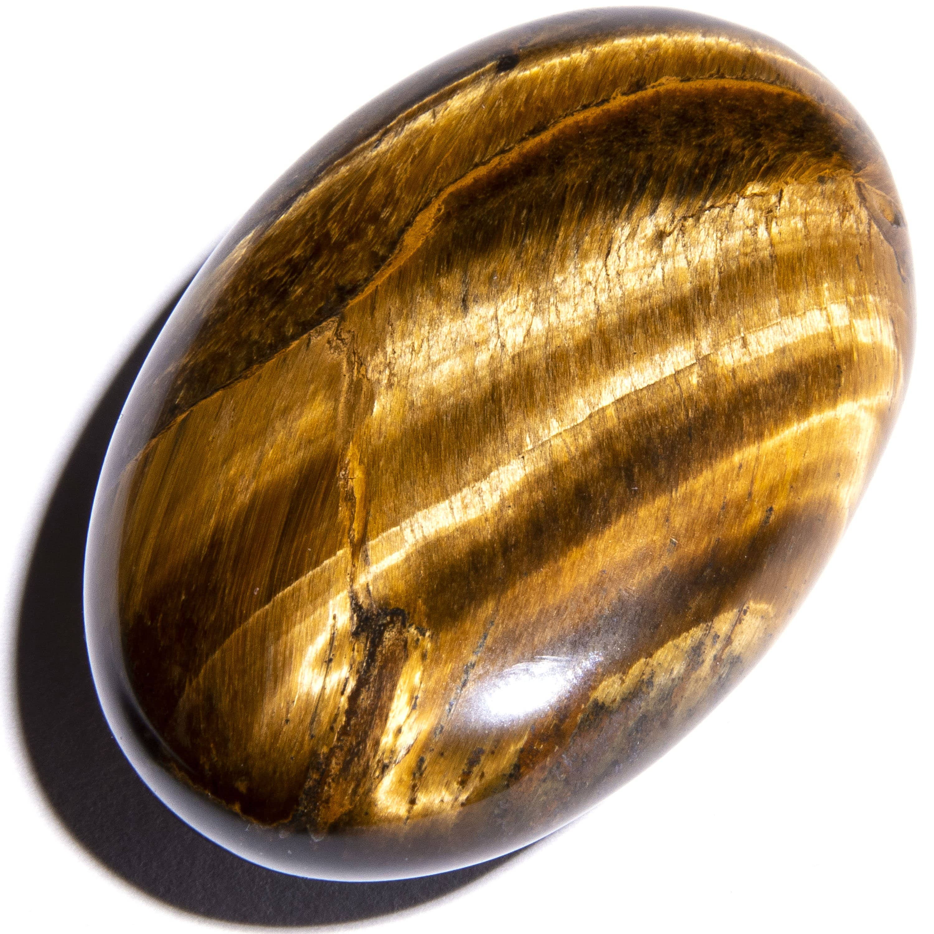 KALIFANO Tiger Eye Palm Stone PS60-TE