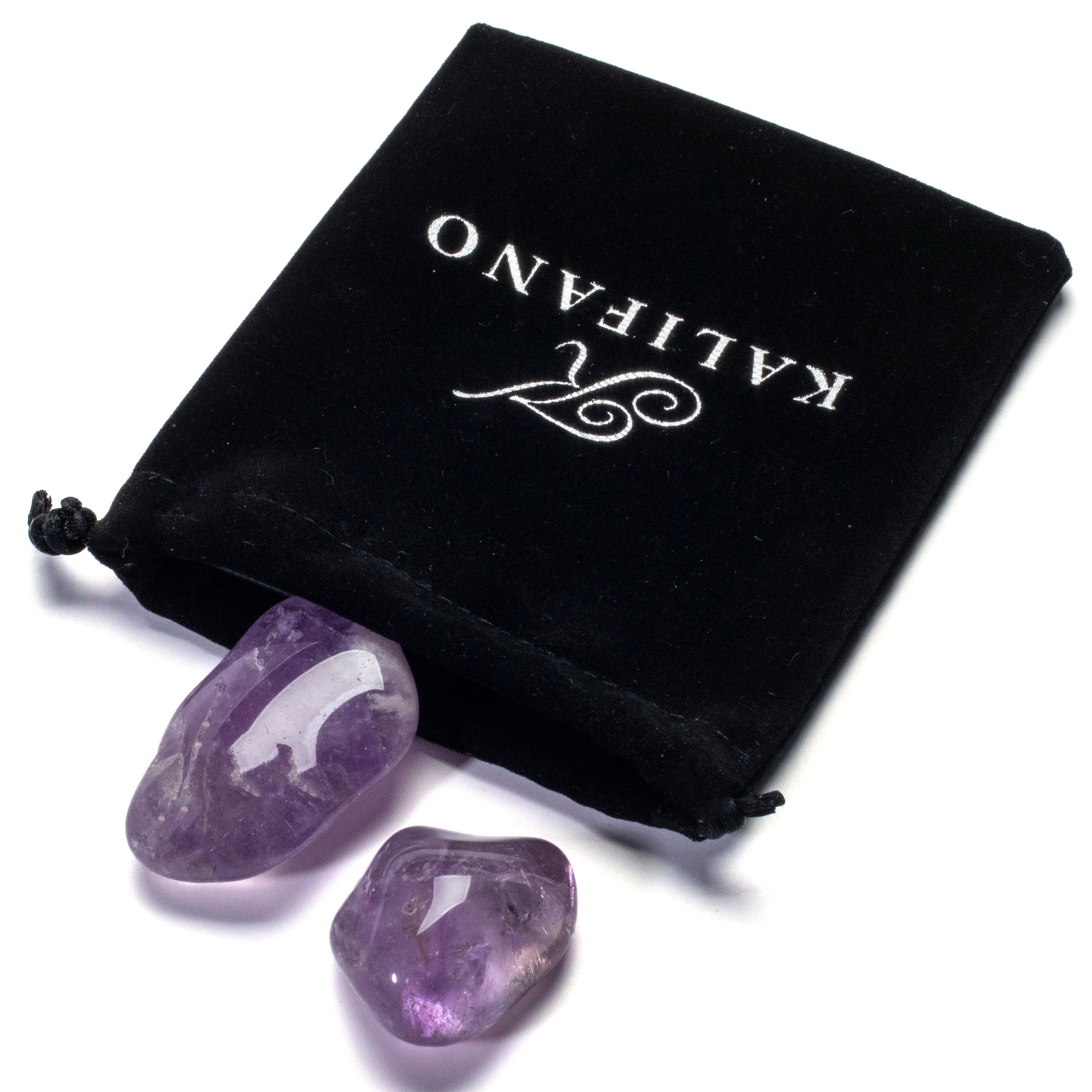 KALIFANO Tumbled Large Gemmy Amethyst Crystals TS-AMG-L