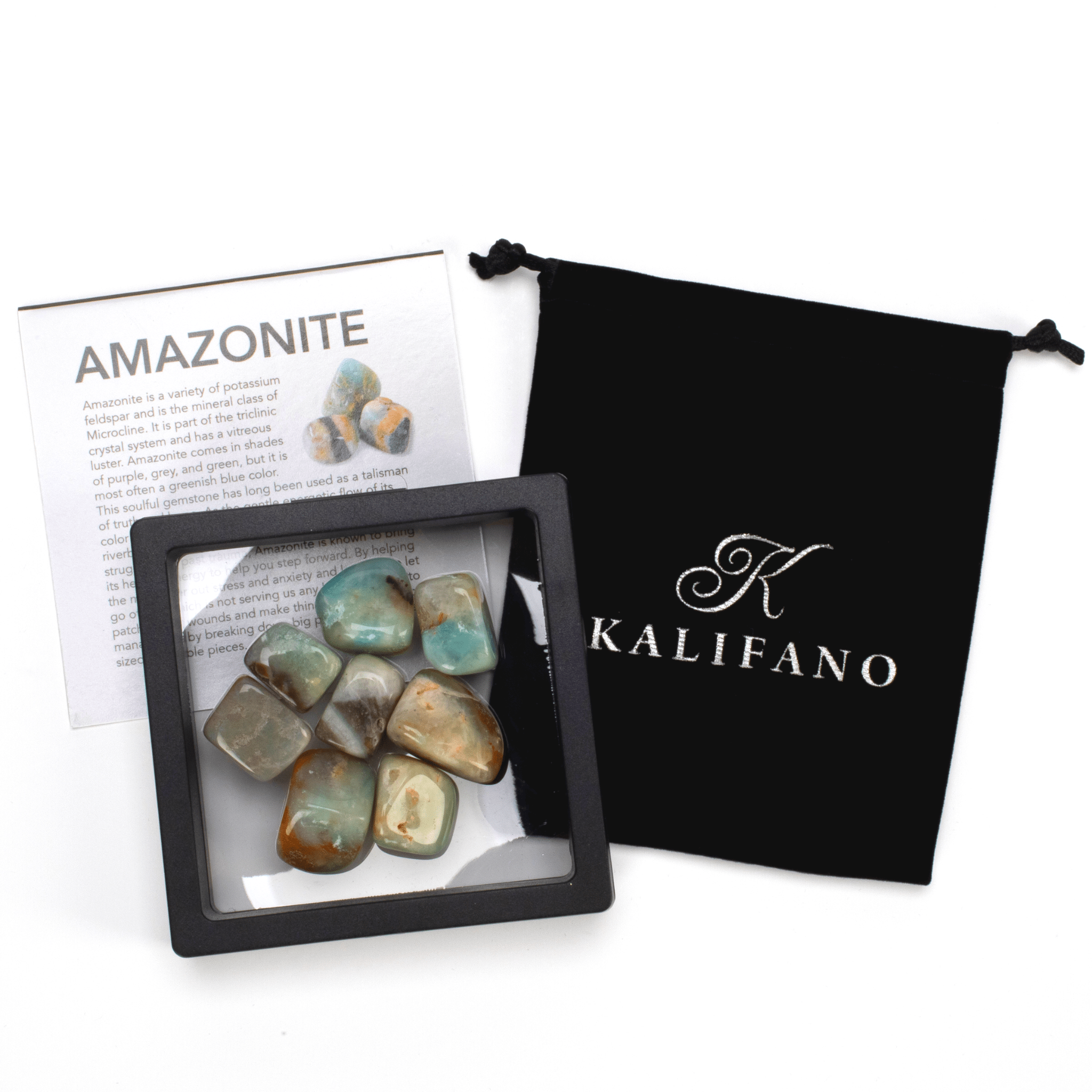 Kalifano TUMBLED STONES Natural Amazonite Tumbled Stone TS-AZ