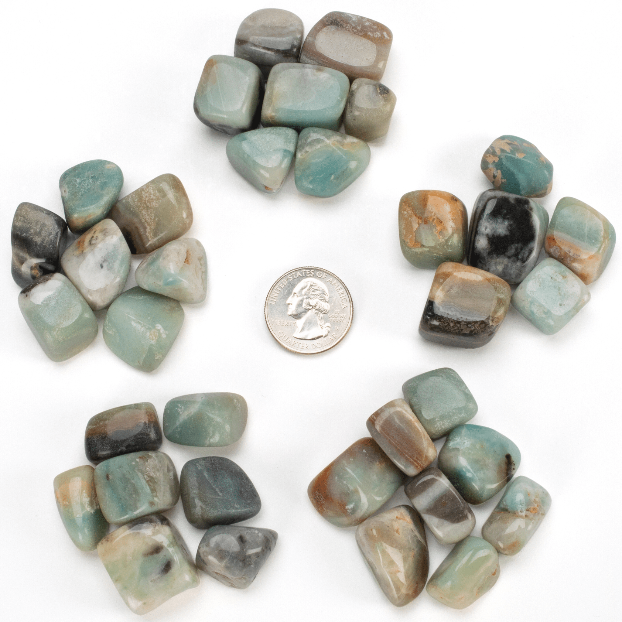 Kalifano TUMBLED STONES Natural Amazonite Tumbled Stone TS-AZ