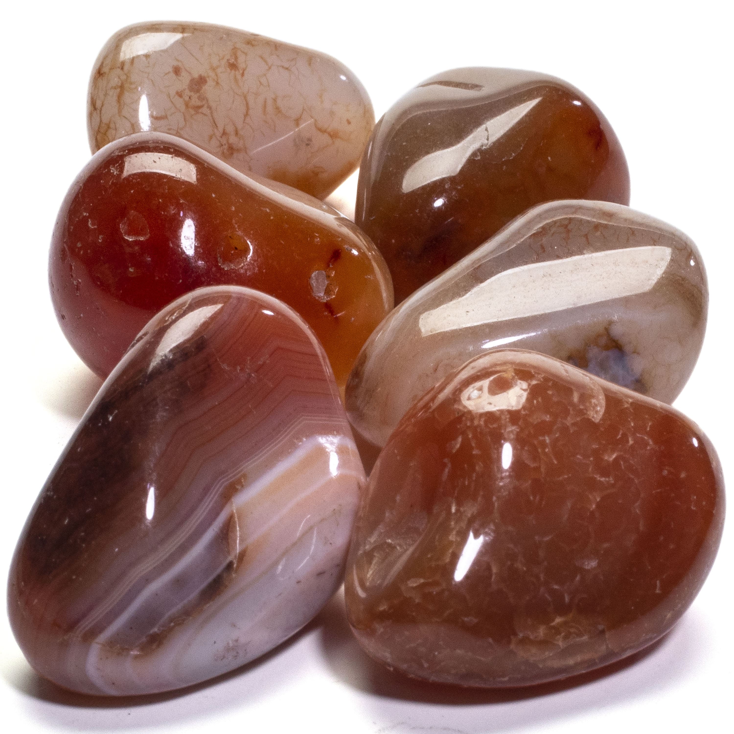 Kalifano TUMBLED STONES Natural Carnelian Tumbled Stone TS-CR-HG