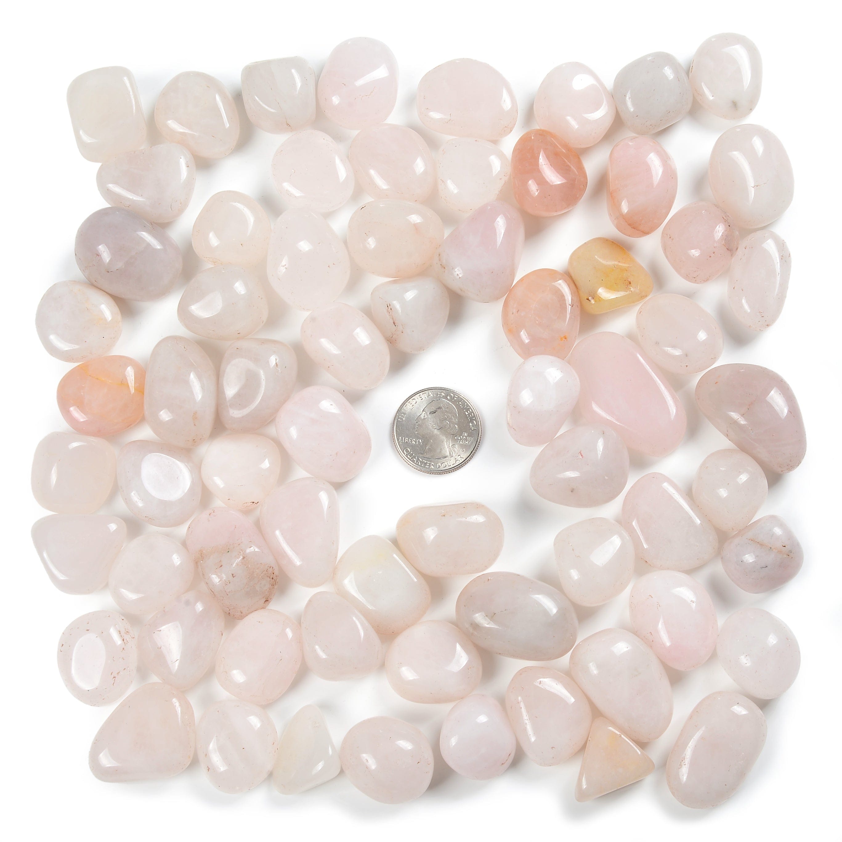 Kalifano TUMBLED STONES Natural Rose Quartz Tumbled Stone TS-RQ