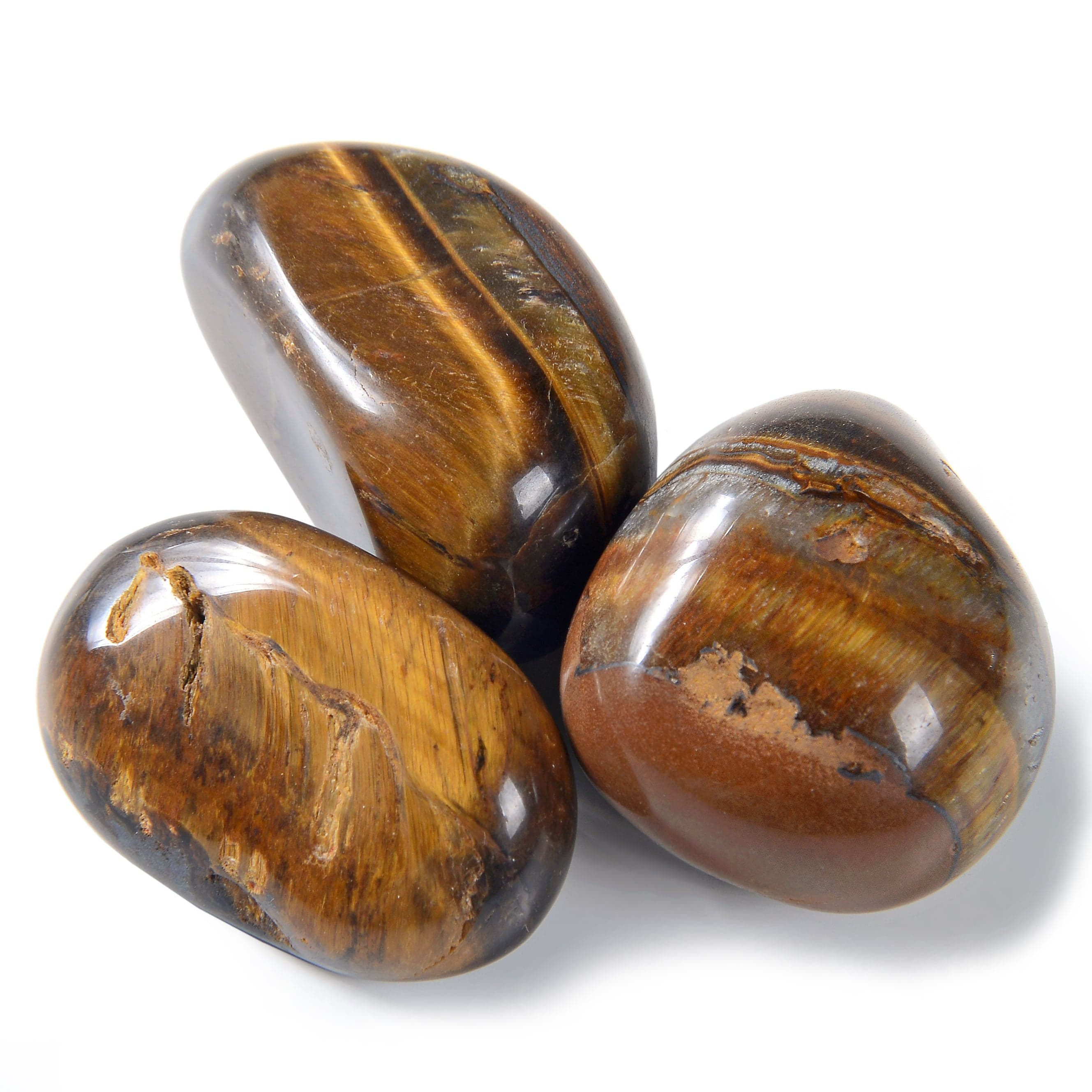 Kalifano TUMBLED STONES Natural Tiger Eye Tumbled Stone TS-TE