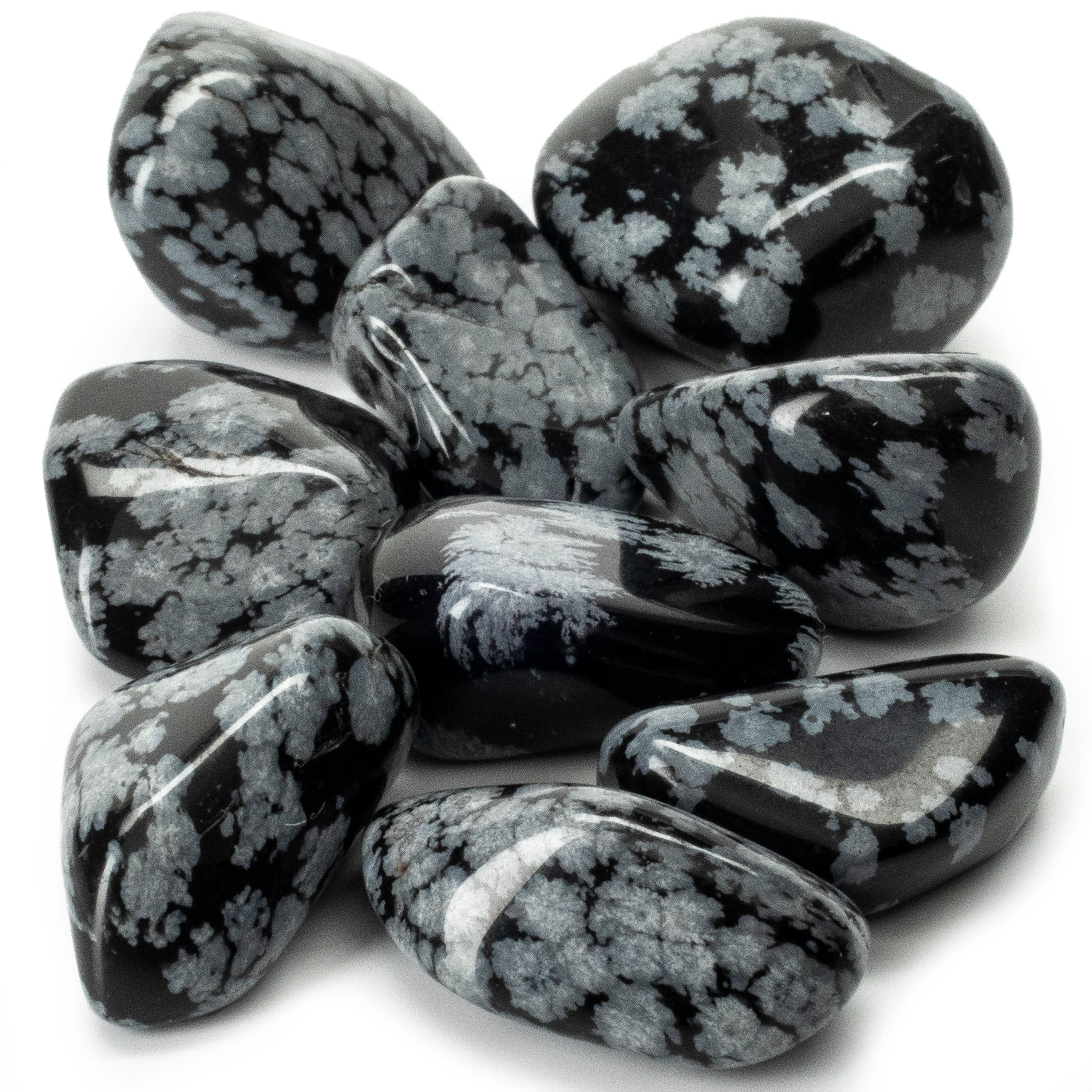 Kalifano TUMBLED STONES Tumbled Snowflake Obsidian TS-SFOB