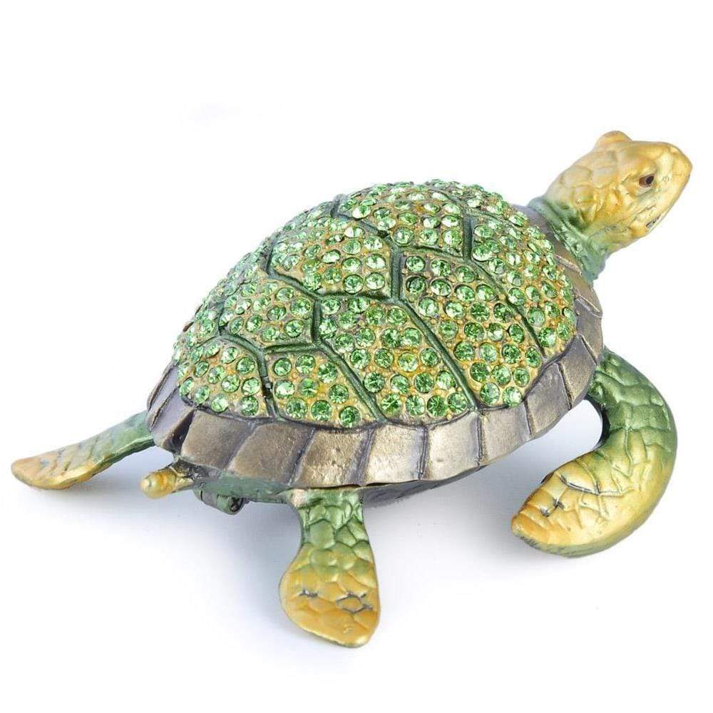 Kalifano Vanity Figurine Sea Turtle Figurine Keepsake made with Crystals SVA-059