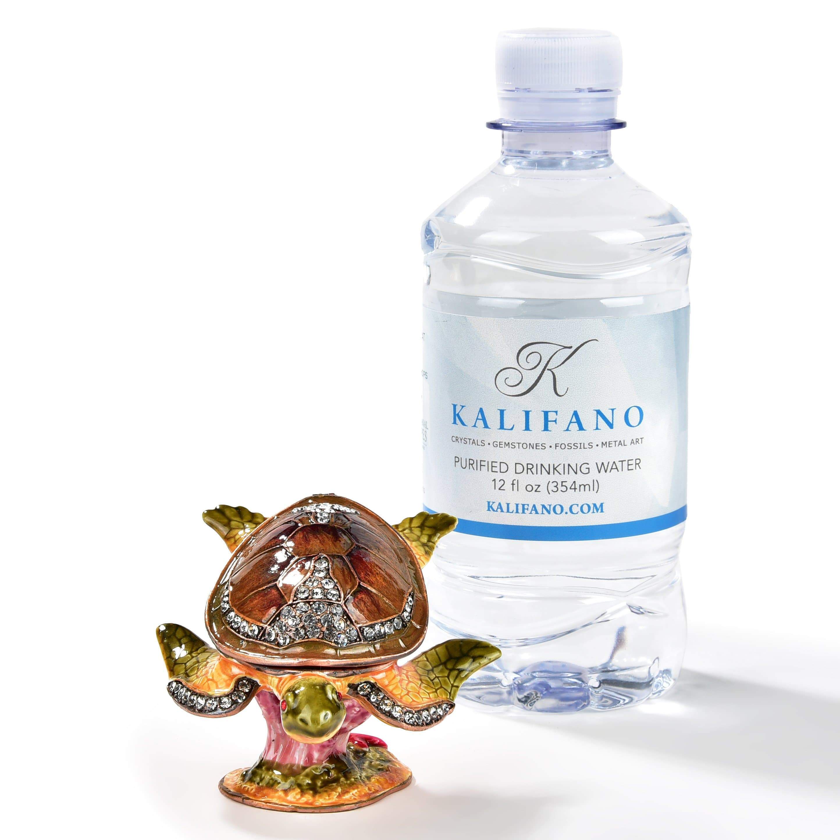 Kalifano Vanity Figurine Vanity Sea Turtle Crystal Keepsake Box SVA-025